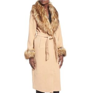 Missguided faux fur trim coat 6